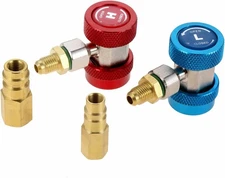 gohantee R134A Adapter Fittings Kit, Adjustable R-134A Quick Coupler Connector