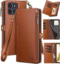 1. For Moto G Power 2026 Power 2025 Play 2025 Wallet Case Zipper Credit Card Hol