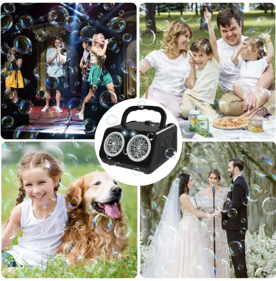 Automatic Bubble Party Machine, Bubble Blower With 2 Fans 20000+Bubbles Per/Min - Image 3 of 4