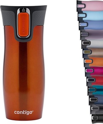 Contigo Thermobecher West Loop Autoseal Edelstahl Isolierbecher 470ml Fb. Orange