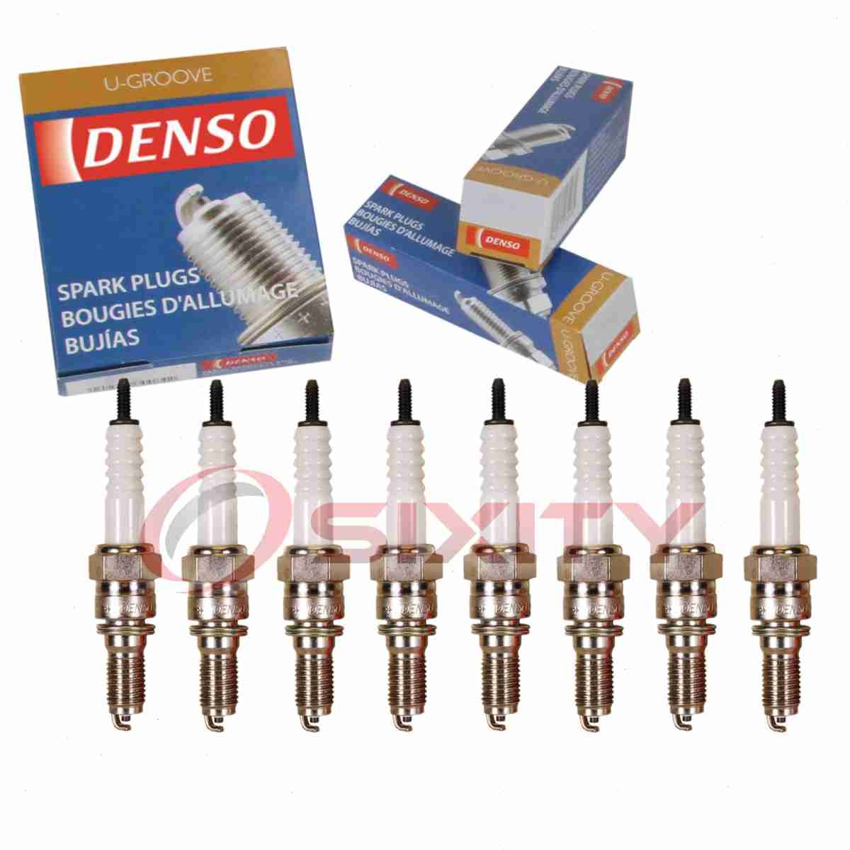 8 pc DENSO 4127 Standard U-Groove Spark Plugs for U24FER9 7473 5666 Ignition ms