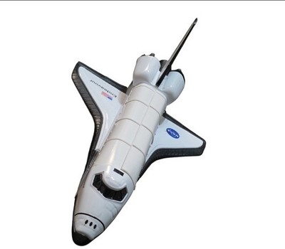 NASA Space Shuttle Discovery Die Cast 4  Toy Model United States, Flag,rolling