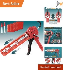 Caulk Gun Heavy Duty Metal 18:1 Effortless Drip-Free Sealant Tool For DIY