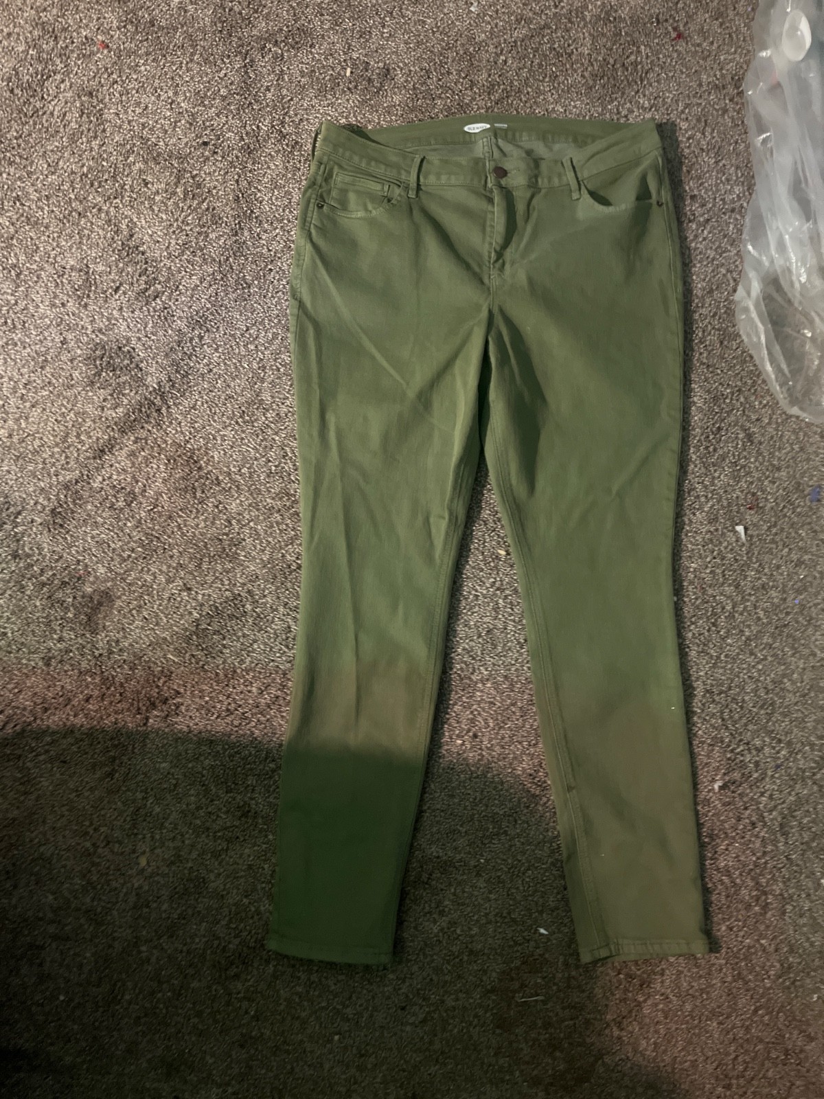 Green Straight Leg Jeans | Old Navy | Rockstar | Super Skinny | Size 16