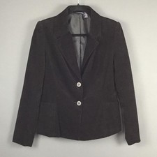 Hillard  Hanson Blazer Womens Medium Brown Corduroy Casual Lined Jacket