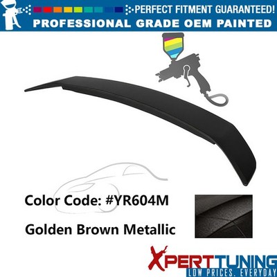 Fits 16-21 Honda Civic 4Dr RS Style LED Trunk Spoiler Wing Painted #YR604M Brown