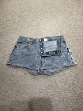 Vintage Levis 501 Shorts Women's Size 30 Light Blue Acid Wash Relaxed Cutoff