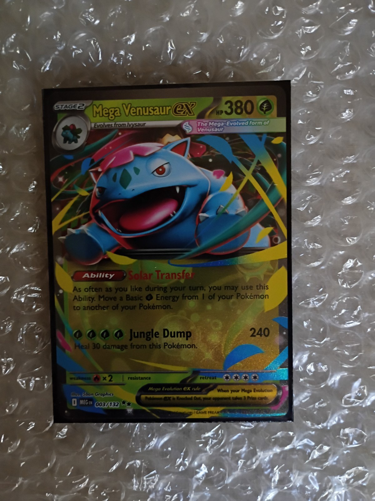 Pokémon Mega Venusaur EX Full Art Ultra Rare Holo Me01: Mega Evolution 155/132