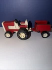 Vintage Tonka Mini Garden Tractor And Cart Red And White 1970s