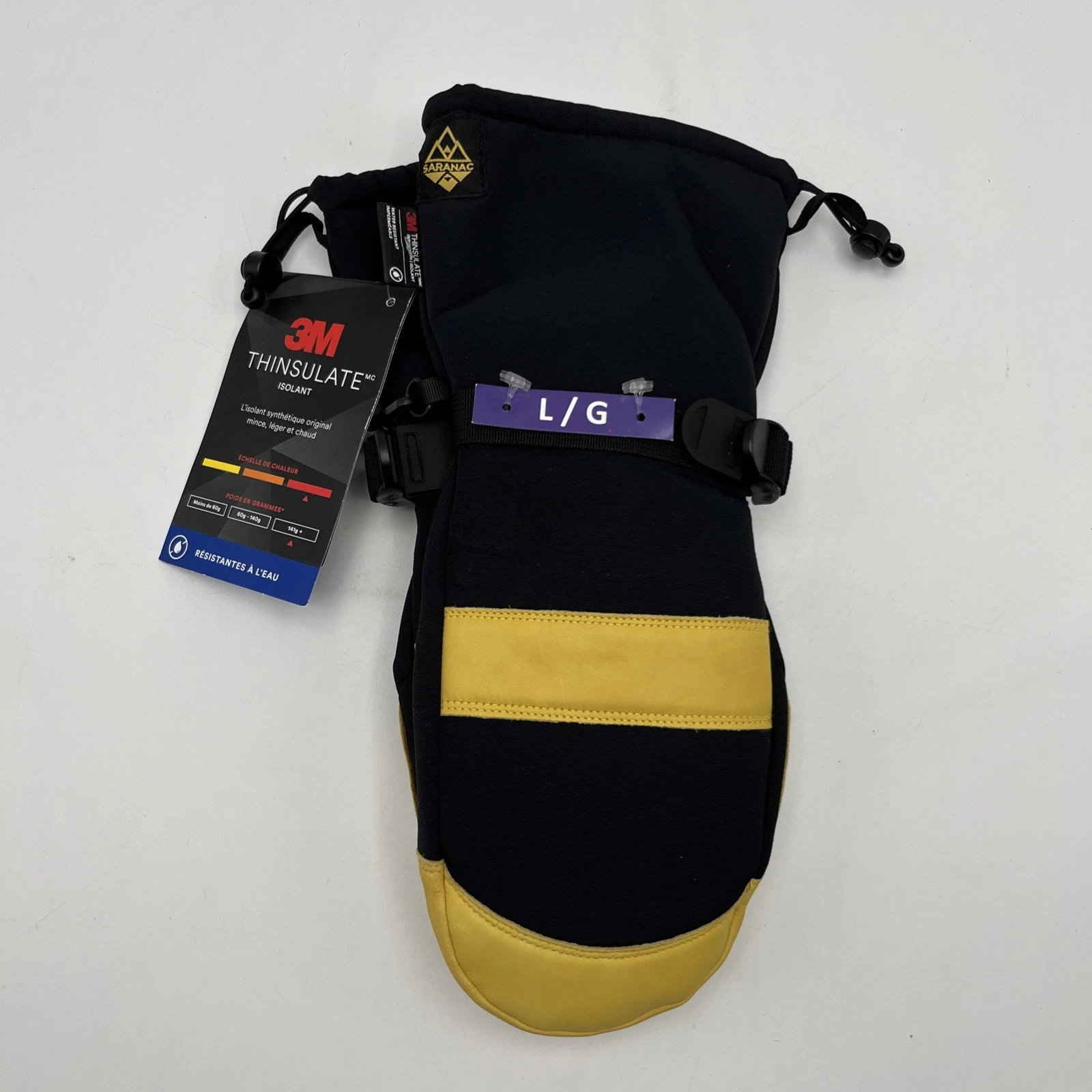 3M Saranac Gauntlet Deerskin Mitten Thinsulate - Large Size