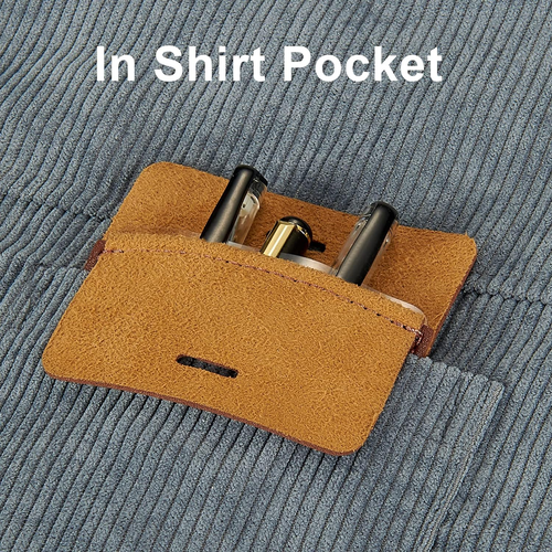 Pocket Protector 3 Pcs Leather Pocket Pen Holder Organizer Pouch for Shirts ⭐⭐⭐⭐ - Picture 6 of 7