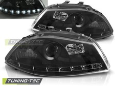 Headlights for Seat Ibiza 6L 2002-2005 2006 2007 2008 VR-1543 Daylight Black