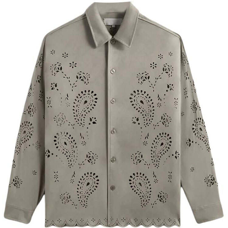 Рубашка Kith Isaac Microsuede с длинным рукавом и застежкой на пуговицы Region