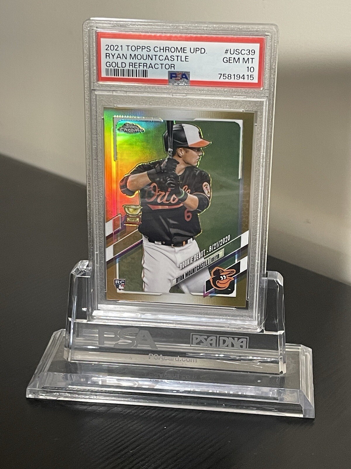 2021 Ryan Mountcastle Topps Chrome Update Gold /50 RC Psa10