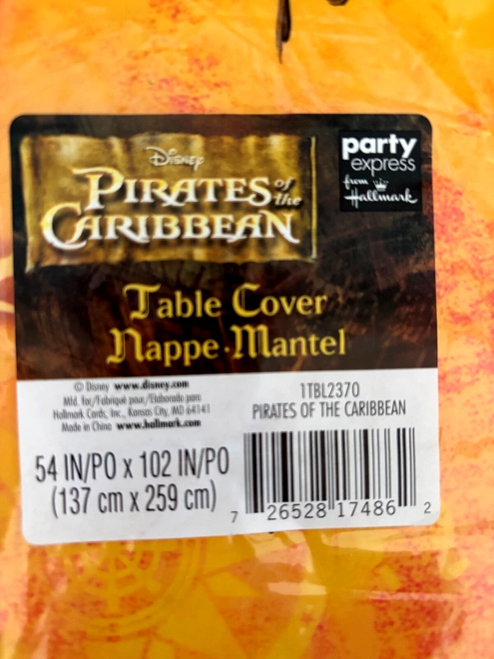 Lote de suministros para fiestas Disney Piratas del Caribe sellado Foto 3 de 4