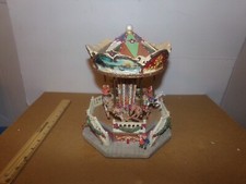 RESIN CAROUSEL HORSES HEAVY MUSICAL BATTERY LARGE HEAVY