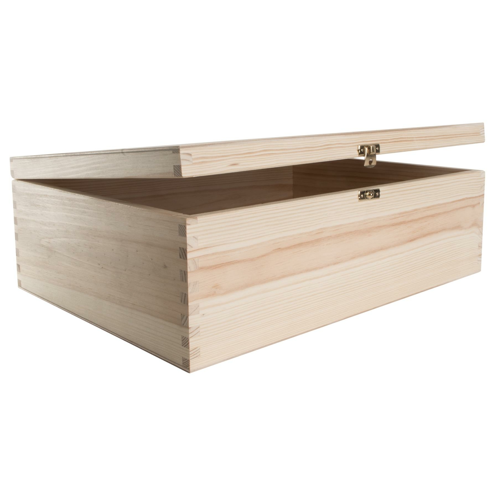 Large Plain Pine Wooden Storage Box for Decor Craft Decoupage / 15x11x5 inches