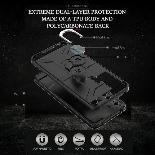 For TCL 20 XE 5G Case/Shockproof Armor Ring Rugged Hybrid KickStand Phone Cover - Photo 9 sur 15
