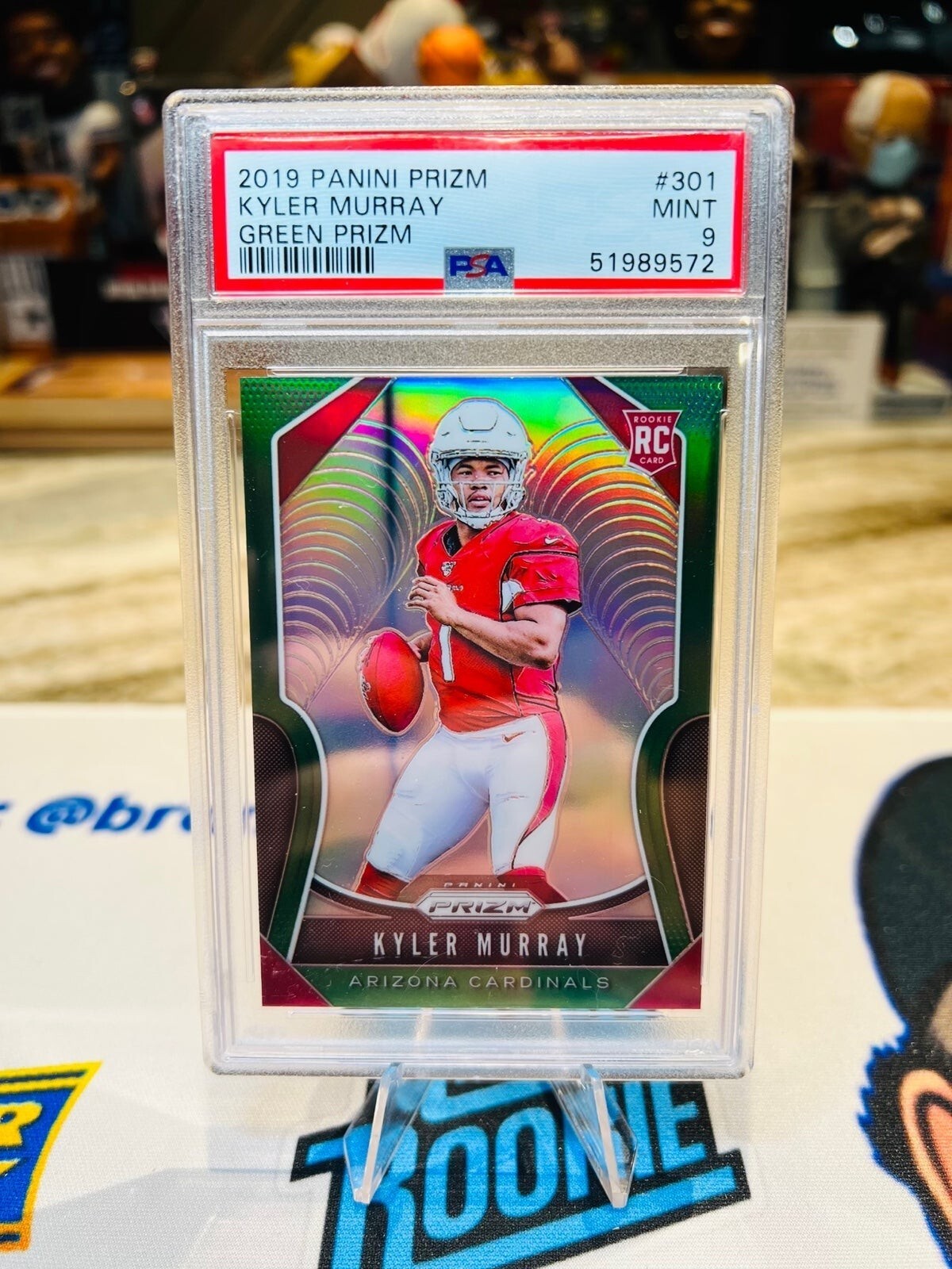 2019 Panini Prizm Kyler Murray Green Prizm ROOKIE RC PSA 9 ARIZONA CARDINALS