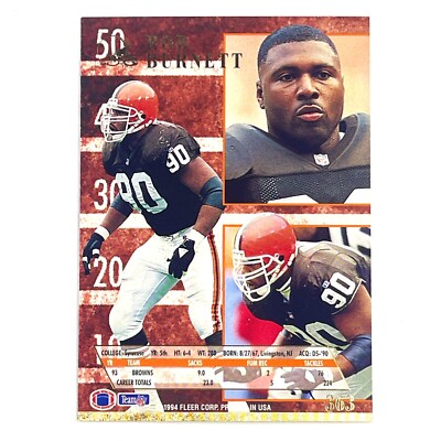 Rob Burnett 1994 Fleer Ultra NFL Card #363 Cleveland Browns