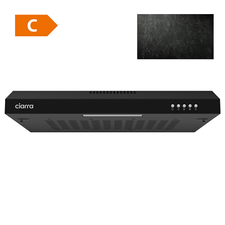 CIARRA 60cm Campanas Extractoras 220m³/h 75W 3 Velocidades de Extracción Negro