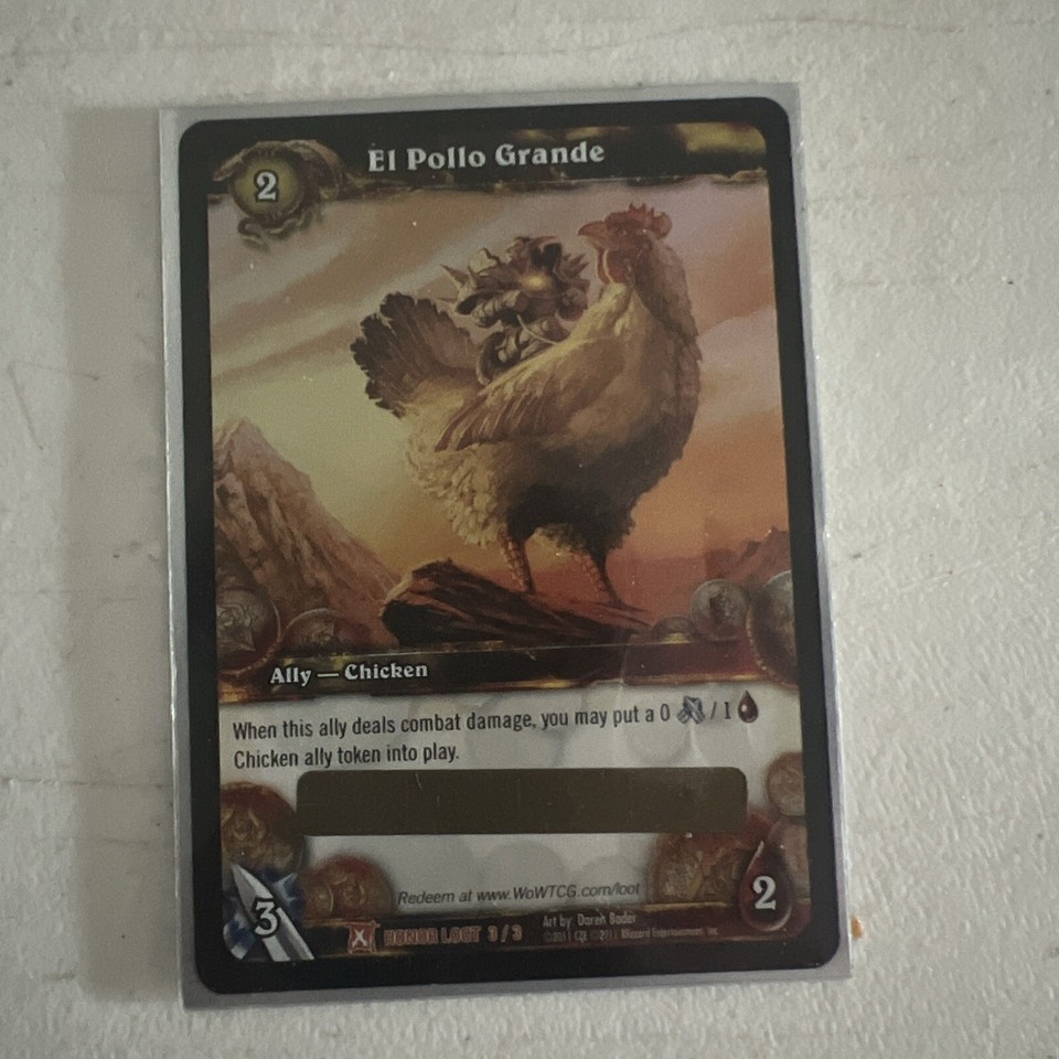 El Pollo Grande Unscratched WoW LOOT Card World Of Warcraft TCG
