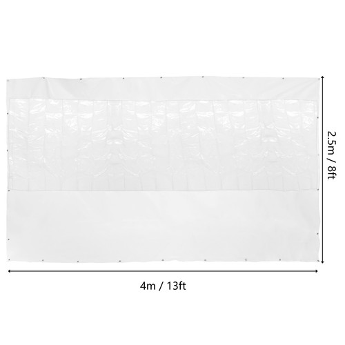 Clear Tarp Curtain Outdoor Waterproof Wind-Proof for Patio Pergola Garden 8x13FT - Picture 2 of 17