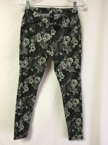 Neu ohne Etikett Damen HUE The Original Jeans Blumendruck Leggings Größe Small Siegel #561P