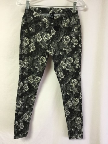 NWOT Women's HUE The Original Jeans Floral Print Leggings Size Small Seal #561P - 第 1/3 張圖片