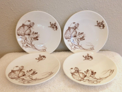 Set of FOUR Crown Staffordshire QUEENSBERRY Bone China BREAD PLATES 6'' England
