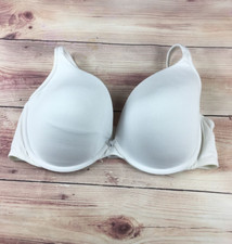 Lane Bryant Cacique Cotton Boost Plunge Bra Size 44DDD White