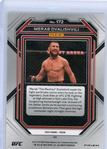 2023 Prizm UFC White Sparkle SSP MERAB DVALISHVILI No. 172! - Picture 2 of 2
