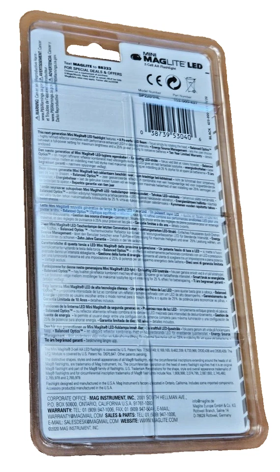 Linterna Maglite Mini LED 2 Celdas AA con Funda Negra SP2201HL LED 127 Lúmenes Foto 3 de 4