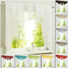 Voile Panel Curtains Transparent Short Blinds Kitchen Small Window Net Curtains