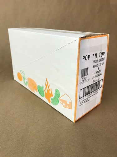 Sour Cream & Chives Pop N Top Popcorn Seasoning Powder 24x15g Pouches Snack - Picture 3 of 4