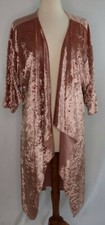 Euc Lularoe Rose Gold Pink Velvety Cover Up Jacket Womens M Usa Made