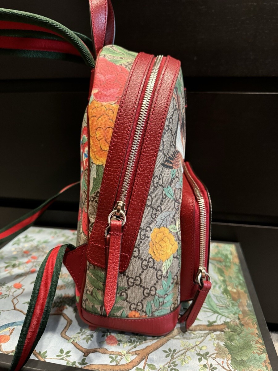 GUCCI GG Supreme Monogram Tian Web Small Backpack | eBay