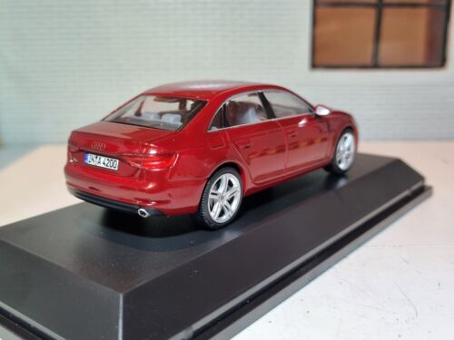 1:43 Audi A4 Dealer Model Red 2016 B9 Diecast Scale Car In Display Case Detailed - Picture 7 of 14