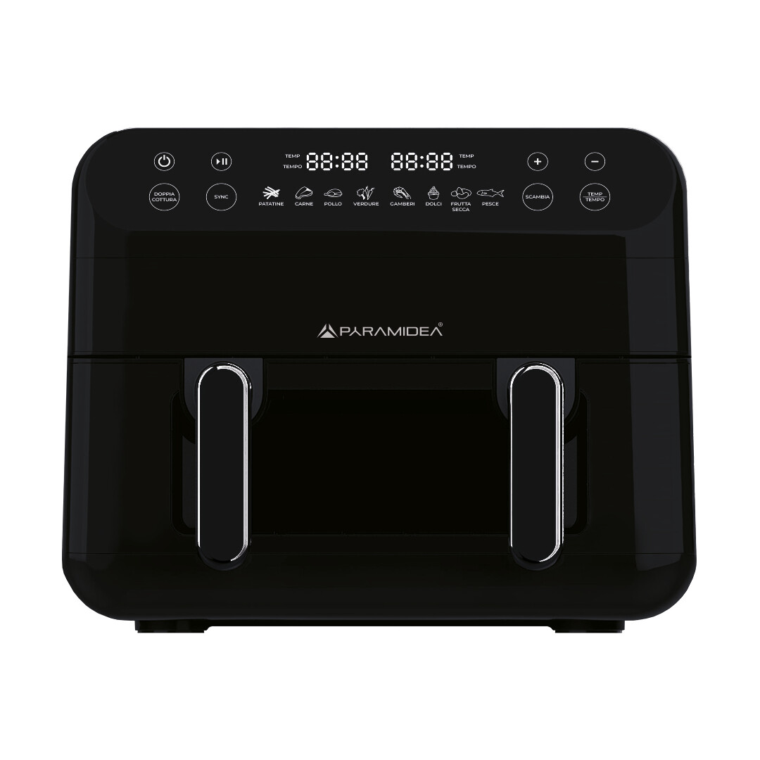 Friggitrice ad Aria PYRAMIDEA 12 Lt 2400W AF1220B - Offerta Cucina Sana