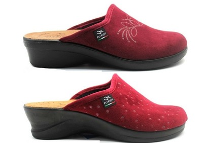 fly flot leather slippers