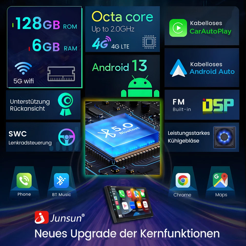 6+128G GPS 4G Radio Autoradio SWC für Ford Escape 2013-2019 Kuga 2012-2018 C-Max - Bild 2 von 4