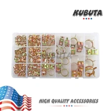 Zinc Plated Spring Fuel Clip Water Line Hose Air Clamps Fastener 6-22mm 115Pcs