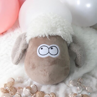 Plüsch Schaf Kopf Wanddeko Ornament, ideales 3D Spielzeug Geschenk für Kinderzimmer Deko