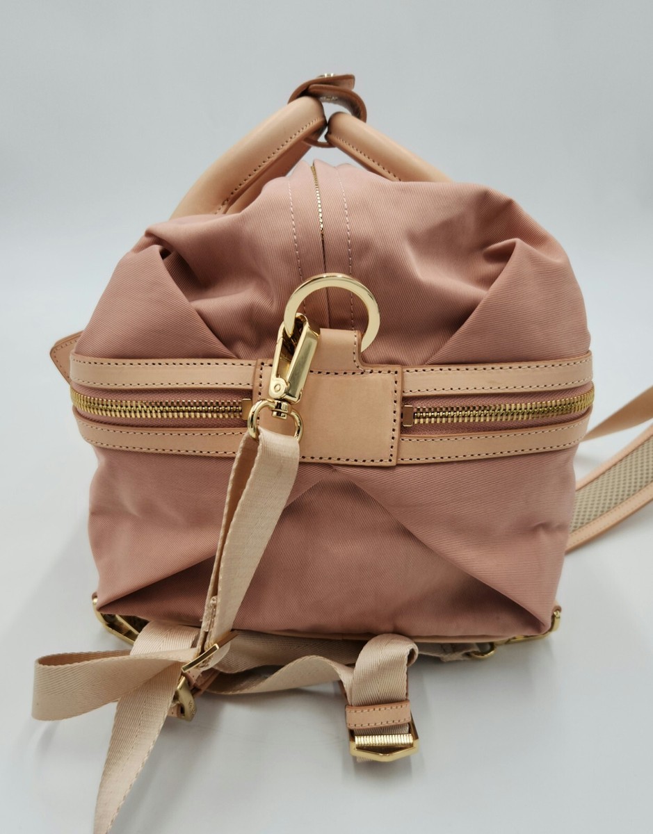 Caraa Studio Blush Pink Nylon w/ Leather Trim Convertible Bag