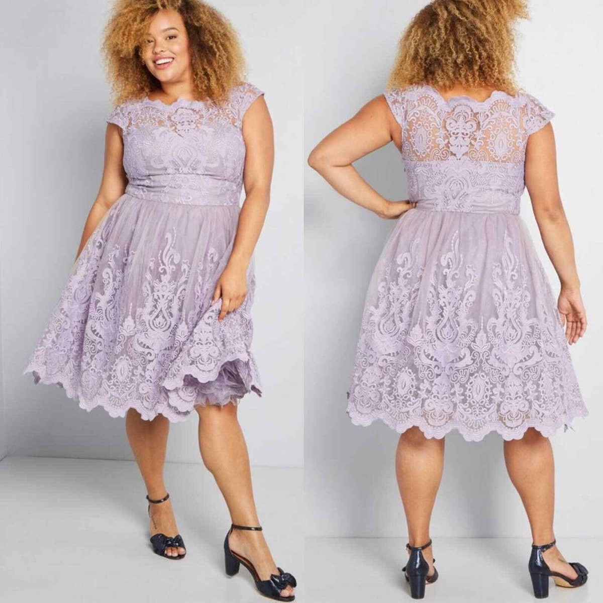 modcloth exquisite elegance dress Rustic Elegance Casual Dress in Cider Blossom, Size 3X main image 1