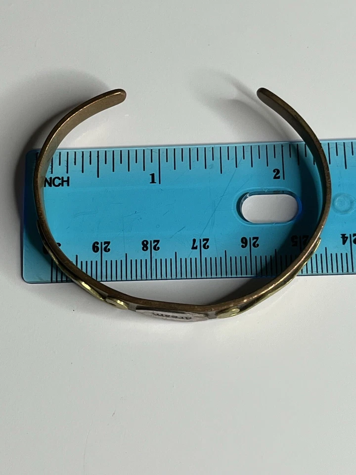 Brazalete "Dream" de latón plata cobre de gran alcance Foto 4 de 4