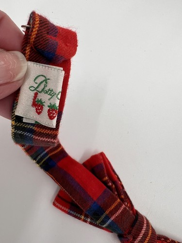 VINTAGE DOTTY SMITH RED PLAID ADJUSTABLE 13" - 15.5" BOW TIE EXCELLENT CONDITION - Picture 6 of 15