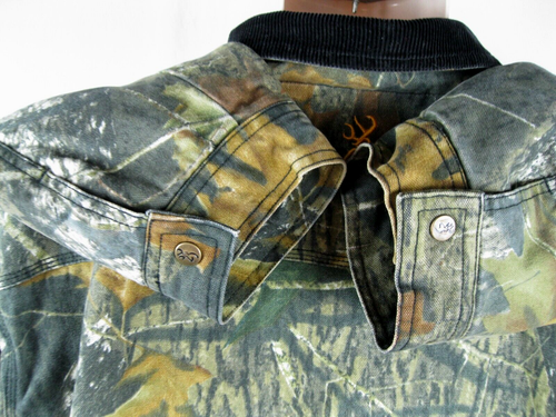 Browning Men`s CAMO 100% cotton shell Coat Jacket Fleece Lined Button-up 2XL - Bild 9 von 18