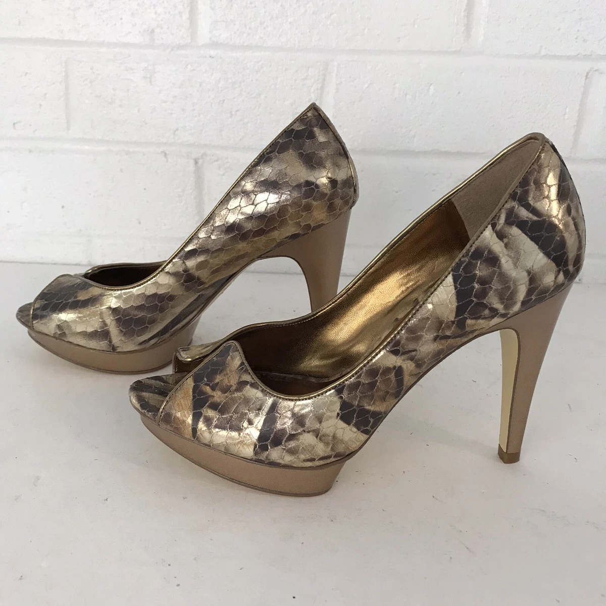 Womens bronze cheap heels