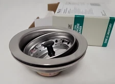 Plumb Works Stainless Steel Fixed Drain Post Kitchen Sink Strainer Basket